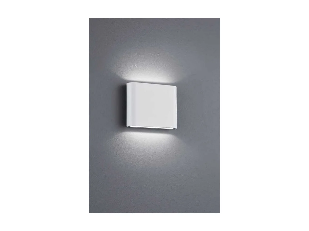 Applique da esterno LED 2 luci, alluminio, bianco opaco, 11,5x9x3 cm, Thames Ii