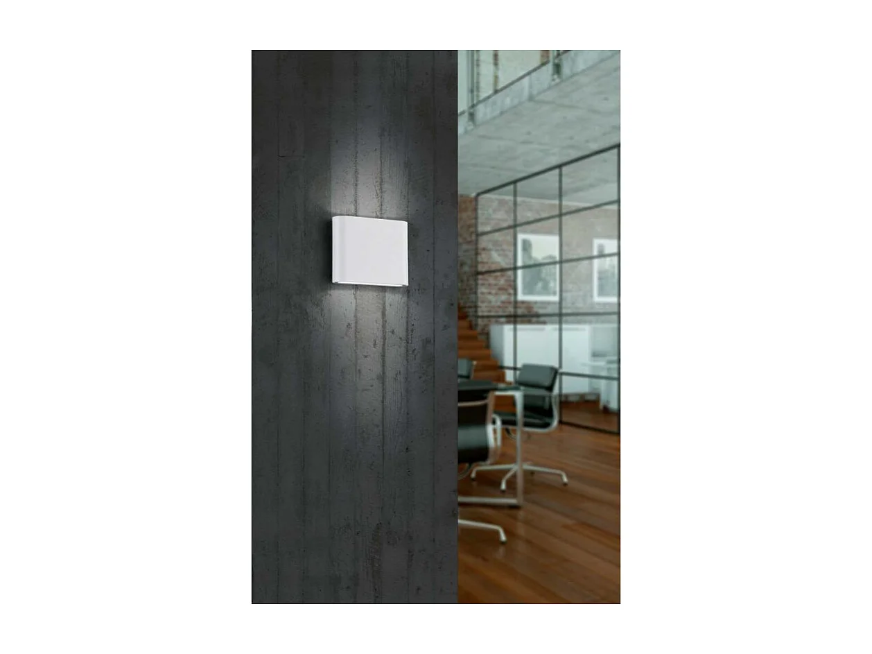 Applique da esterno LED 2 luci, alluminio, bianco opaco, 11,5x9x3 cm, Thames Ii