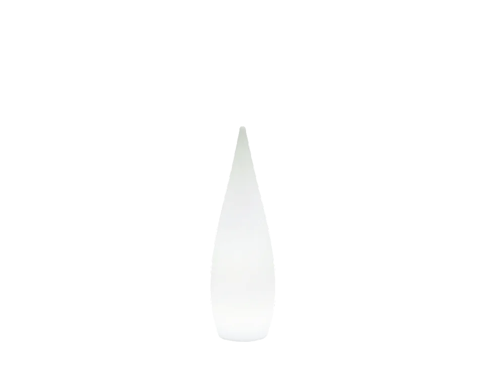 Piantana da esterno LED, plastica, bianco, 25x80x25 cm, Palmas
