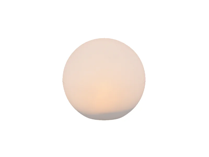 Lampada da tavolo LED, plastica, bianco, 30x28x30 cm, Melo