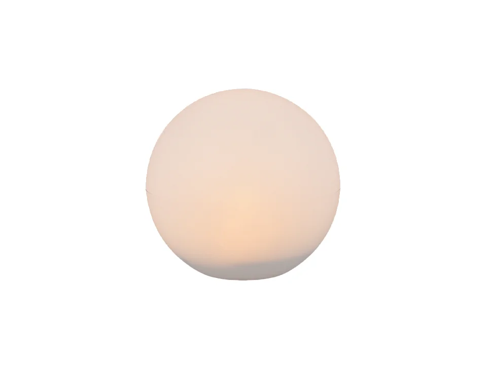 Lampada da tavolo LED, plastica, bianco, 30x28x30 cm, Melo