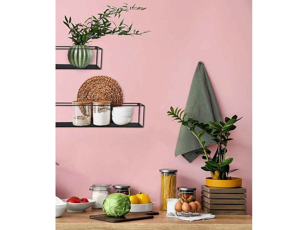 Double étagère murale Lisa design