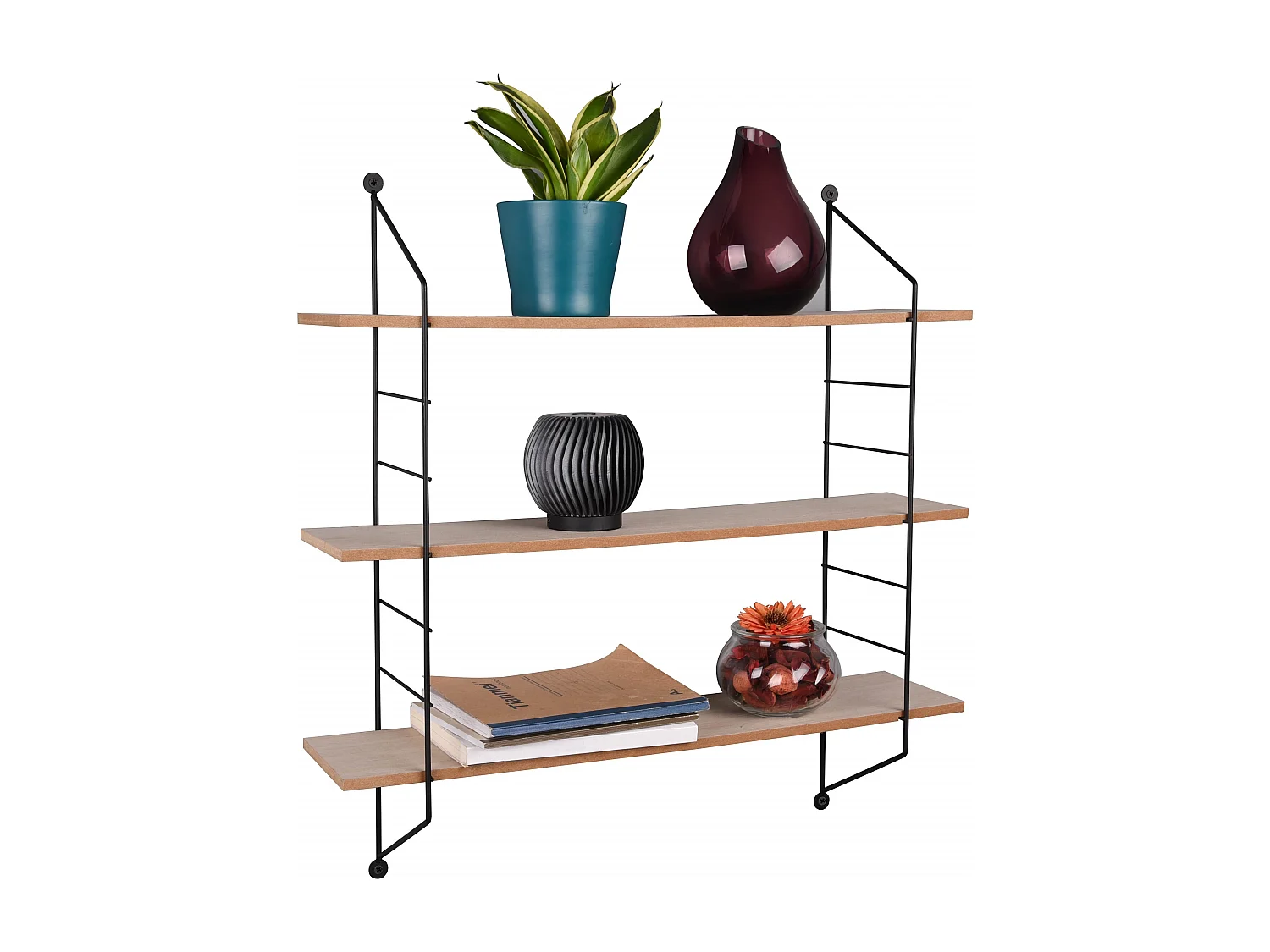 Bibliothèque murale Ella avec trois étagères