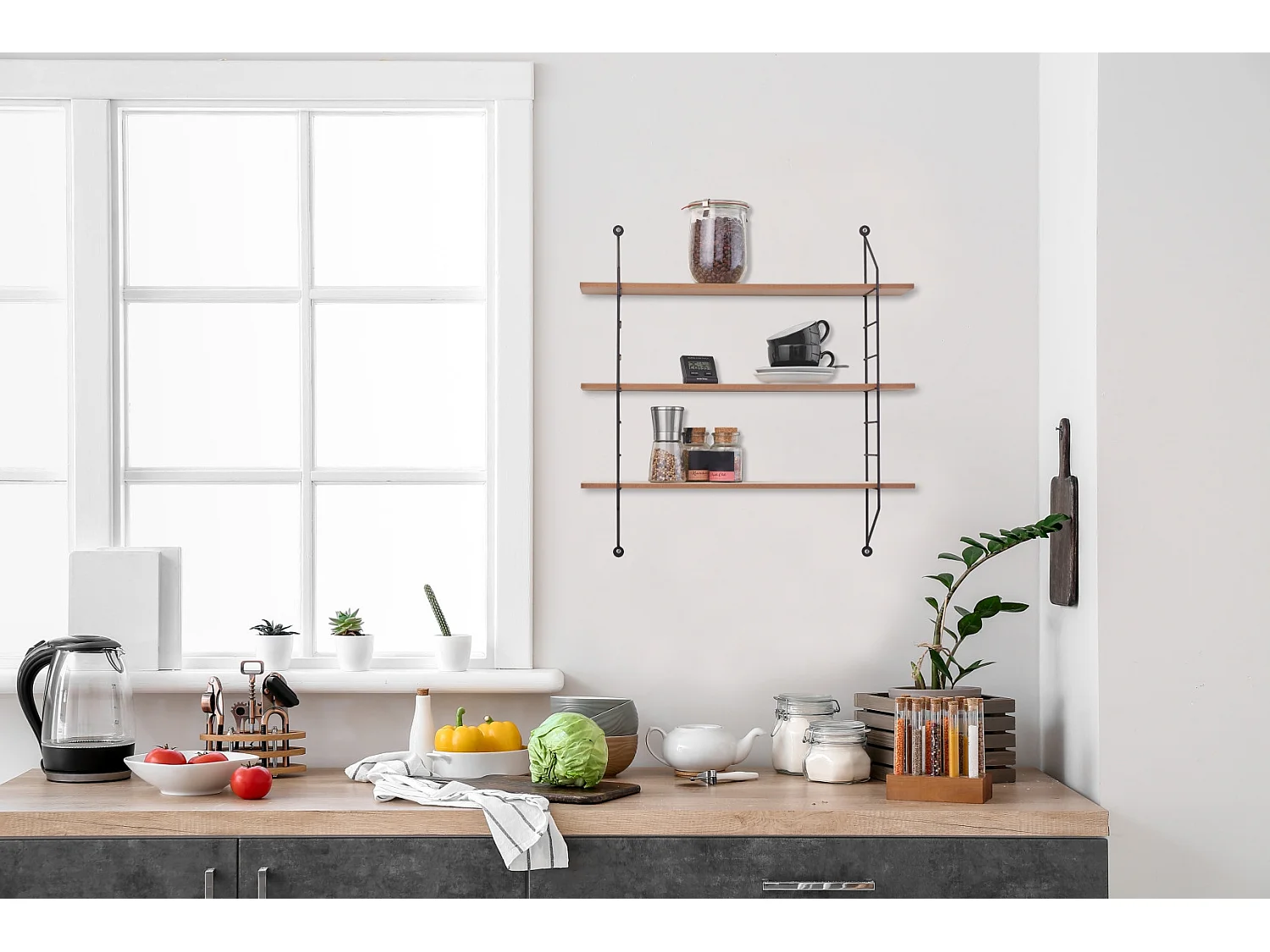 Bibliothèque murale Ella avec trois étagères