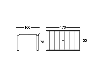 Table de jardin 6 personnes Ercole