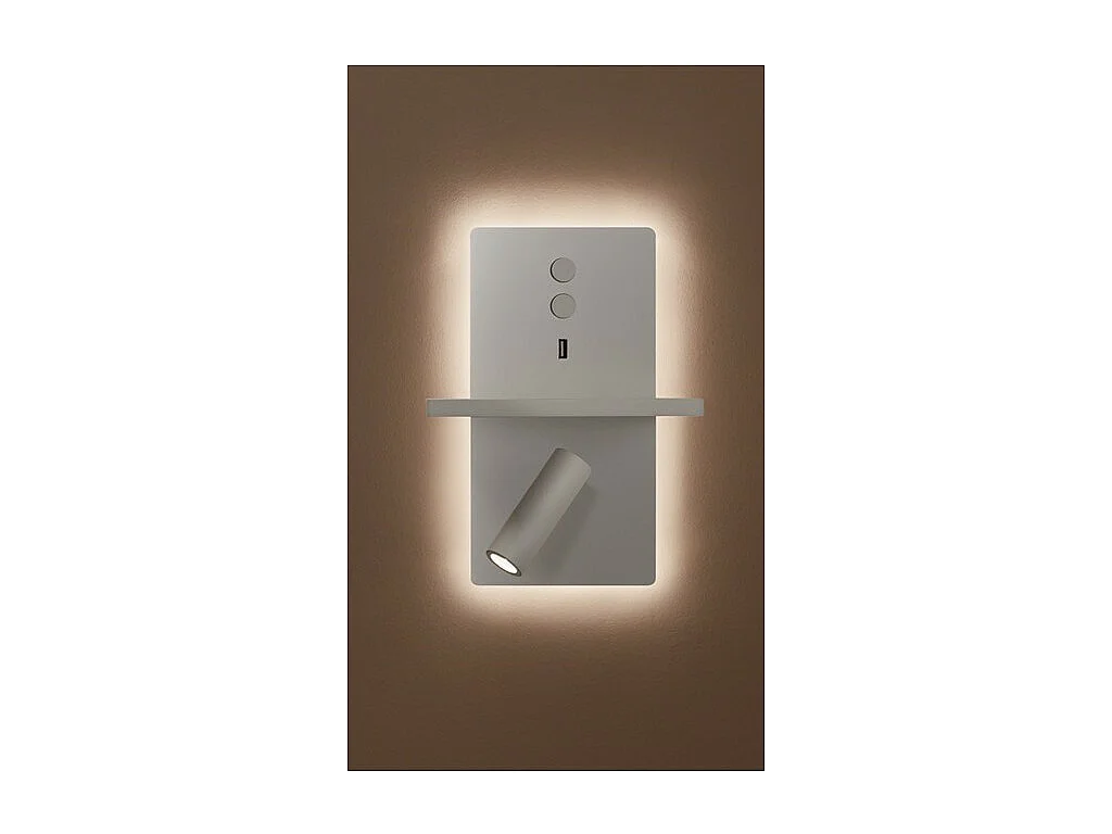 Lampe de chevet murale avec prise USB E-Lampe