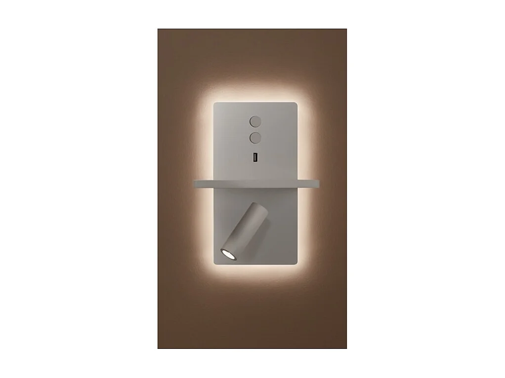 Lampe de chevet murale avec prise USB E-Lampe