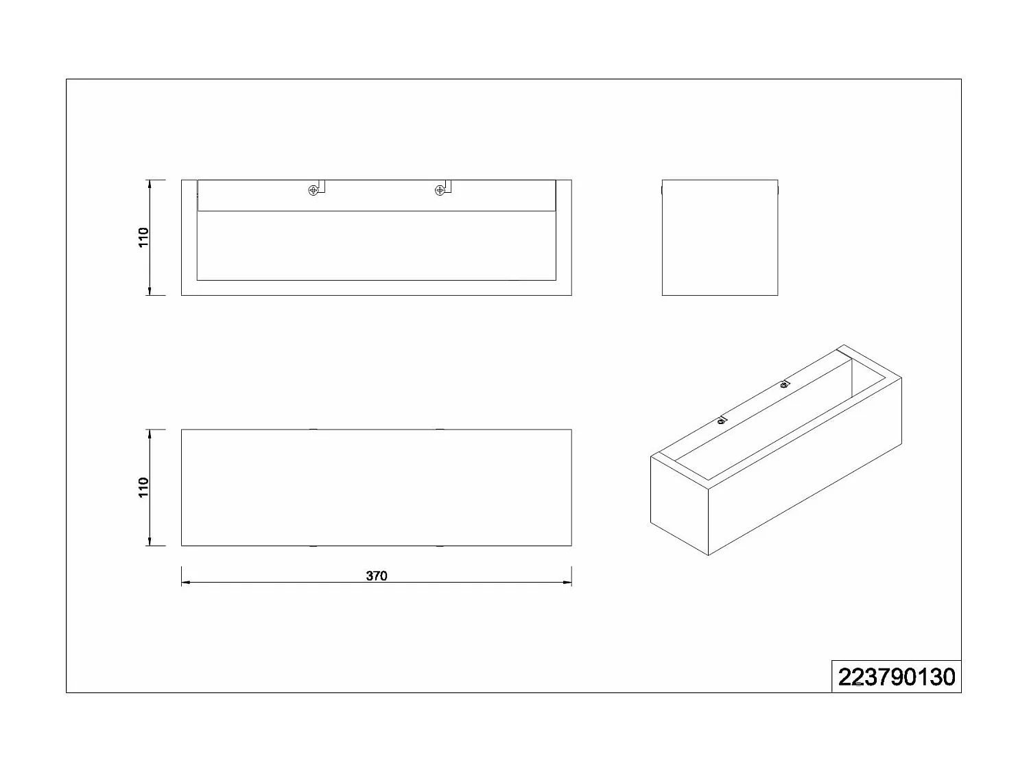 Applique en bois haut et bas led 37 cm BRAD