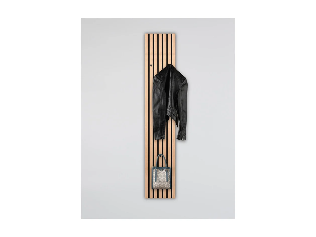 Porte manteau panneau en chêne 3 crochets GRACE