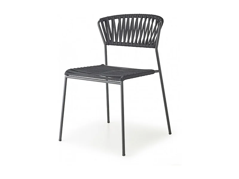 Lot de deux chaises indoor outdoor Filo cadre anthracite