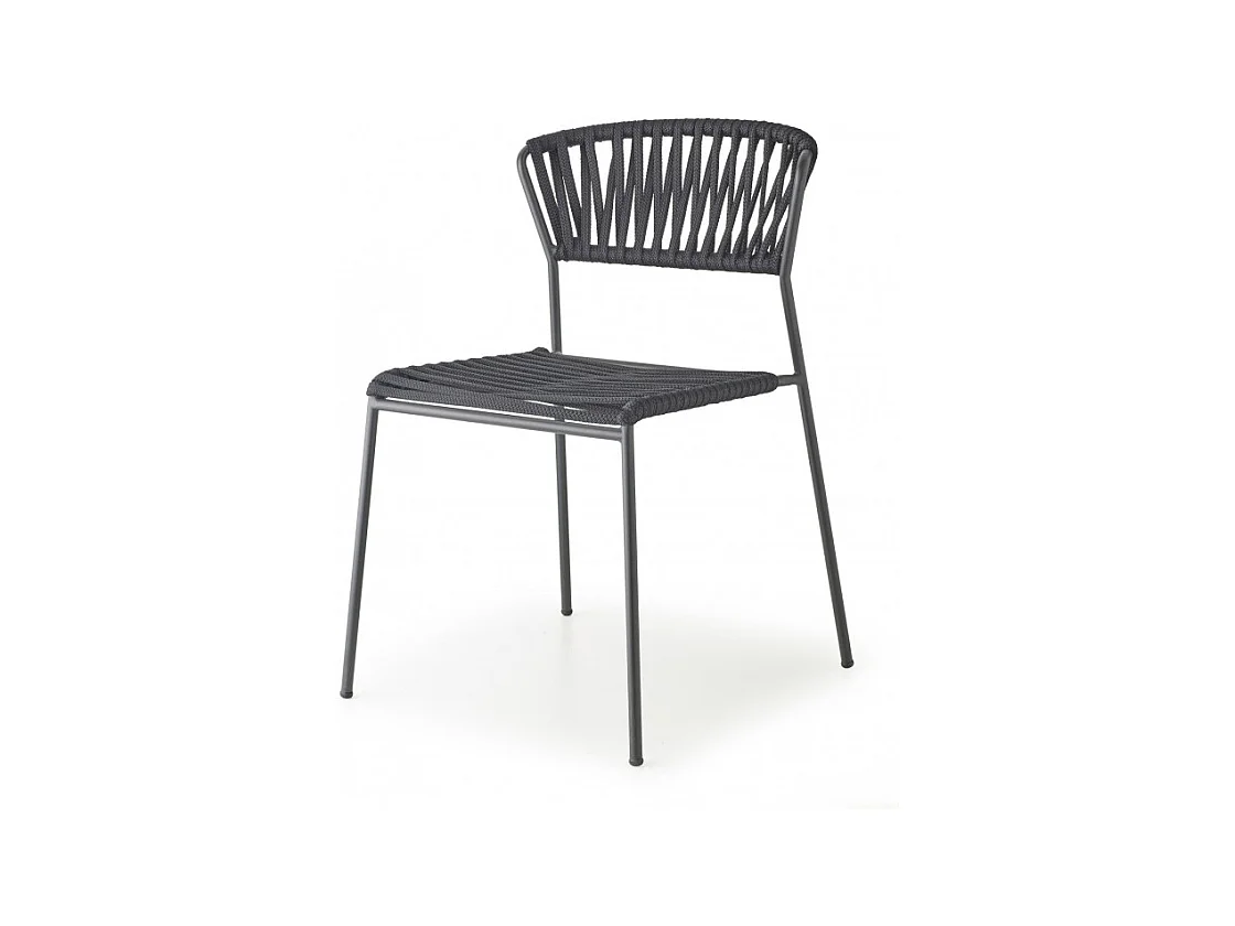 Lot de deux chaises indoor outdoor Filo cadre anthracite