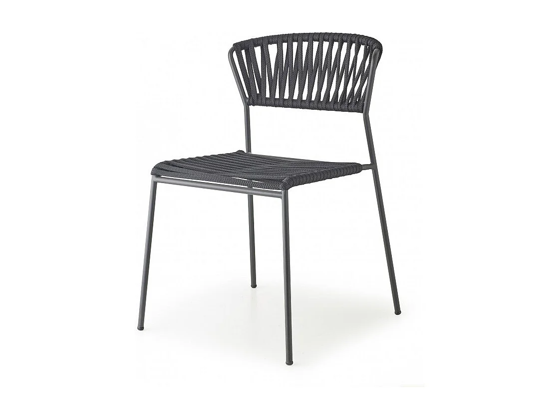 Lot de deux chaises indoor outdoor Filo cadre anthracite