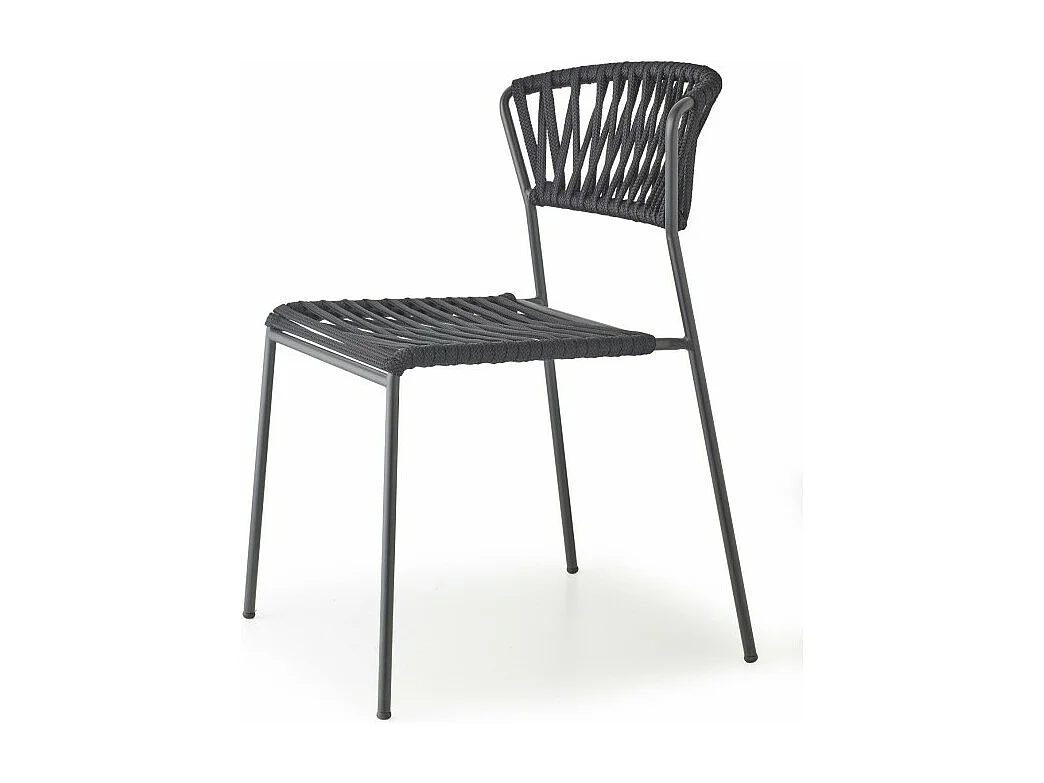 Lot de deux chaises indoor outdoor Filo cadre anthracite