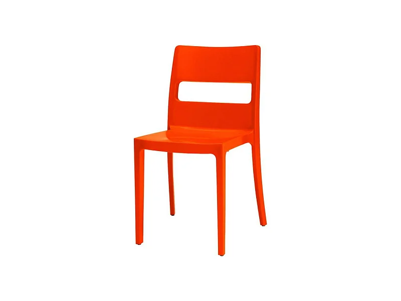 6 chaise SAI, Plastique, Orange