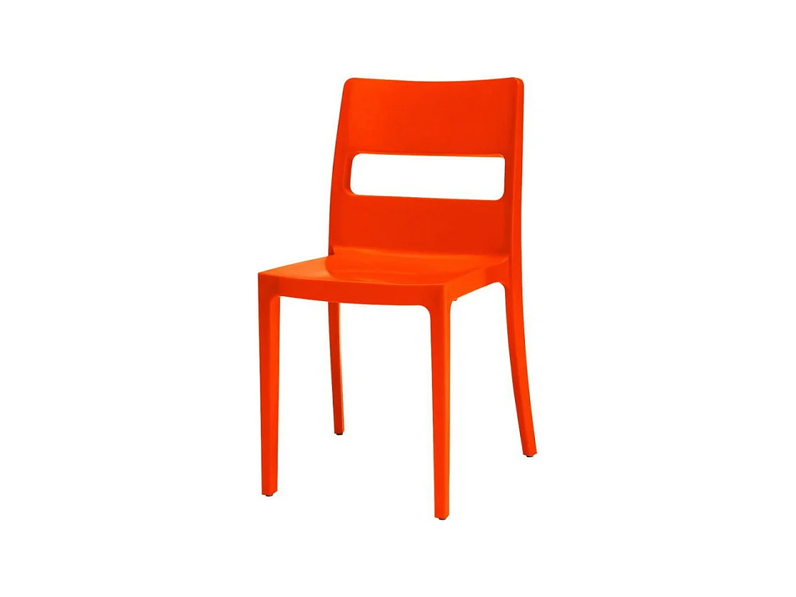 6 chaise SAI, Plastique, Orange