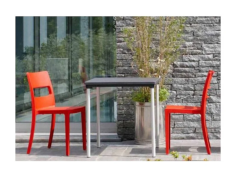 6 chaise SAI, Plastique, Orange