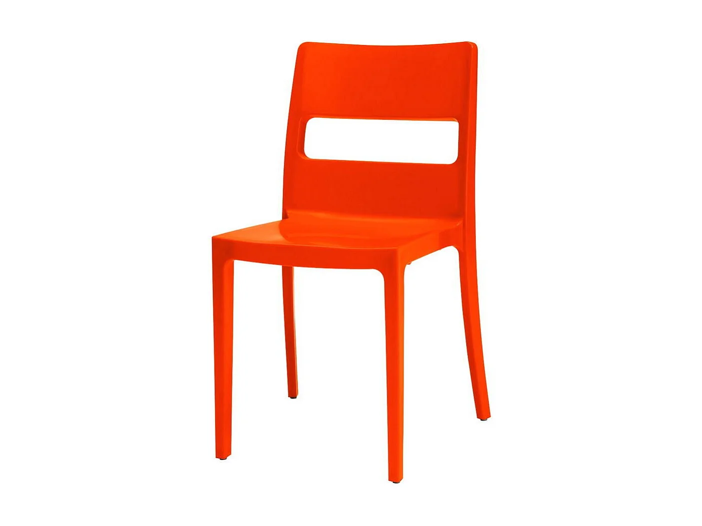 6 chaise SAI, Plastique, Orange