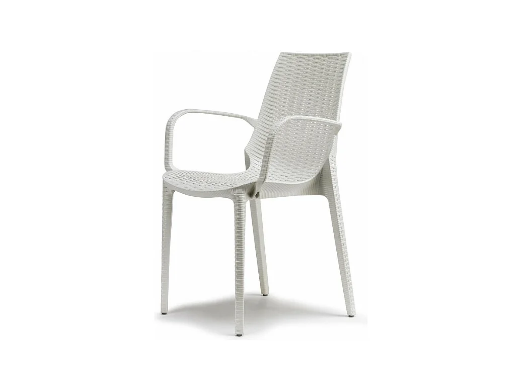 Chaise tissée design - LUCREZIA avec accoudoirs - deco