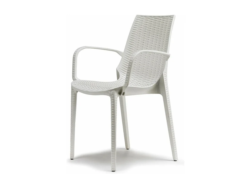 Chaise tissée design - LUCREZIA avec accoudoirs - deco