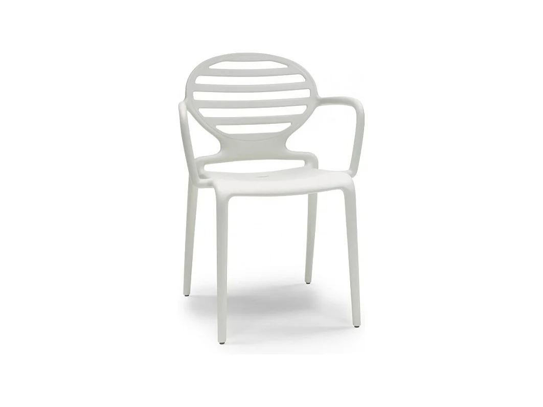 4 Chaises design avec accoudoirs COKKA - Lot de 4 - extérieur et interieur