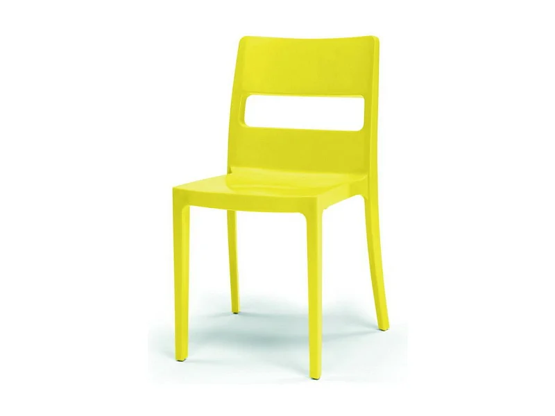 6 chaise SAI, Plastique, Jaune