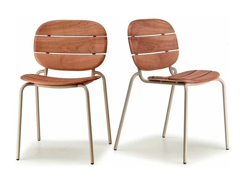 Lot de chaises outdoor SiSi Wood