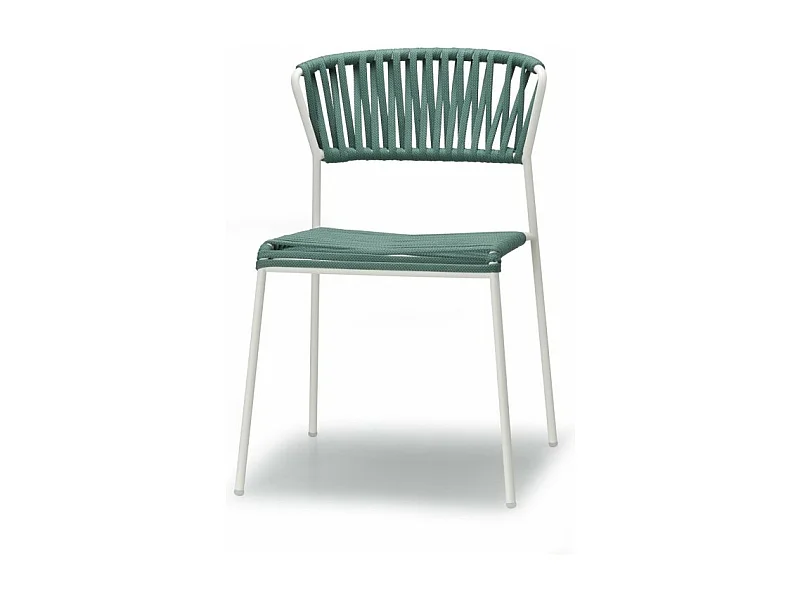 Lot de deux chaises indoor outdoor Filo cadre blanc