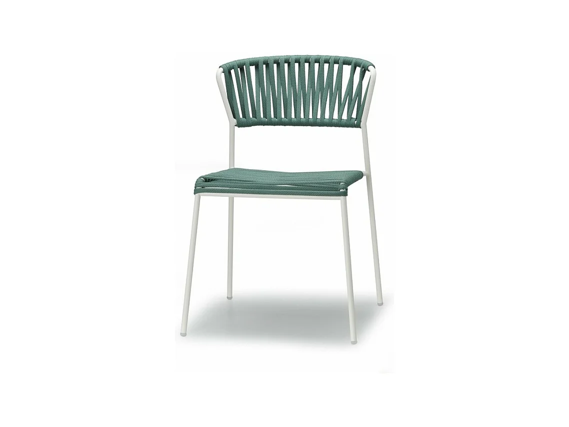 Lot de deux chaises indoor outdoor Filo cadre blanc