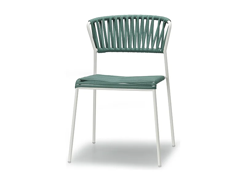 Lot de deux chaises indoor outdoor Filo cadre blanc