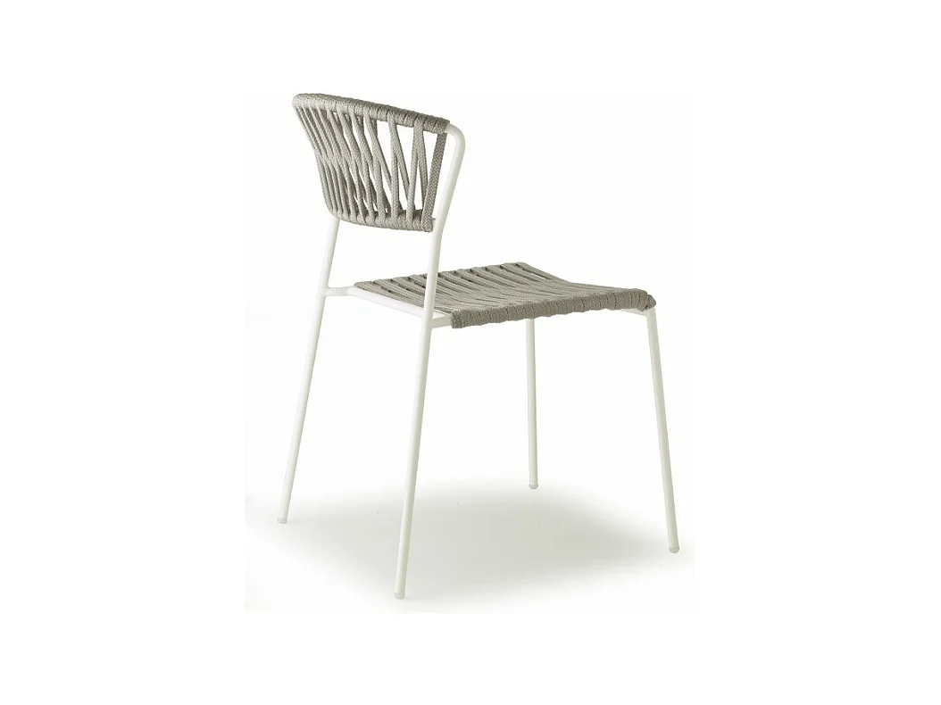 Lot de deux chaises indoor outdoor Filo cadre blanc