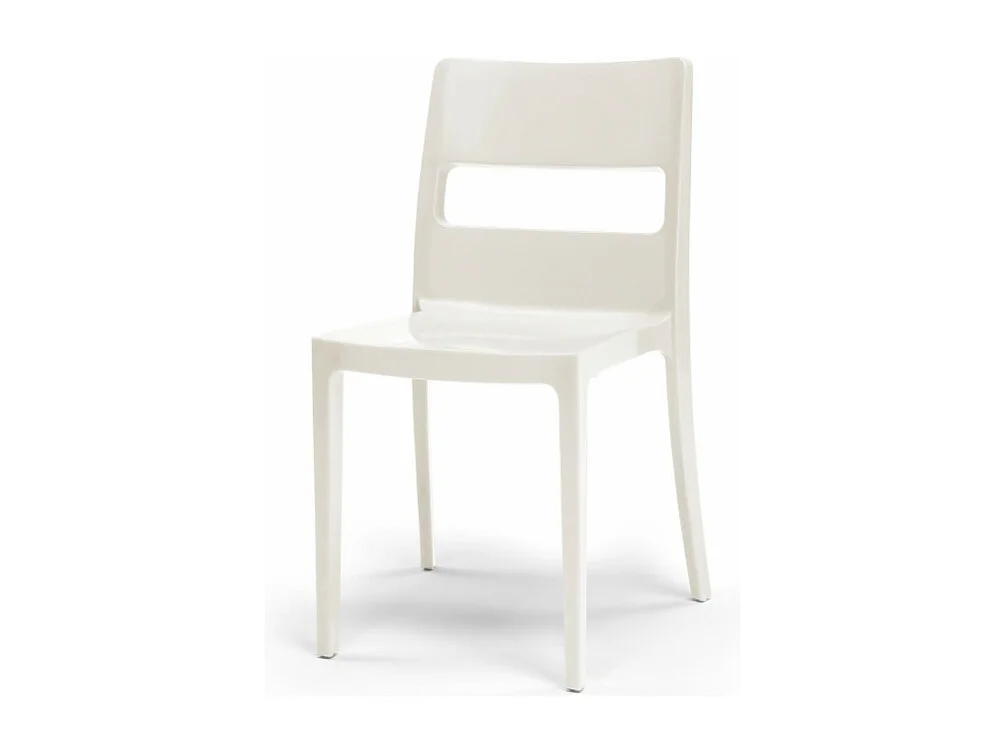 6 chaise SAI, Plastique, Blanc