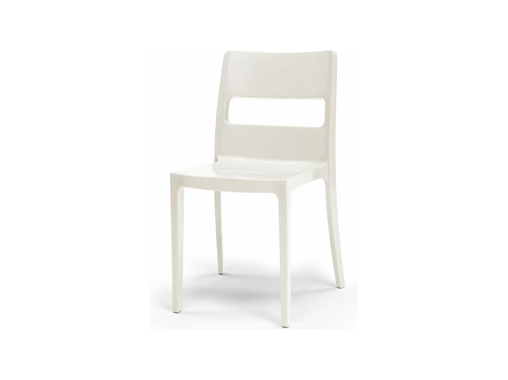 6 chaise SAI, Plastique, Blanc