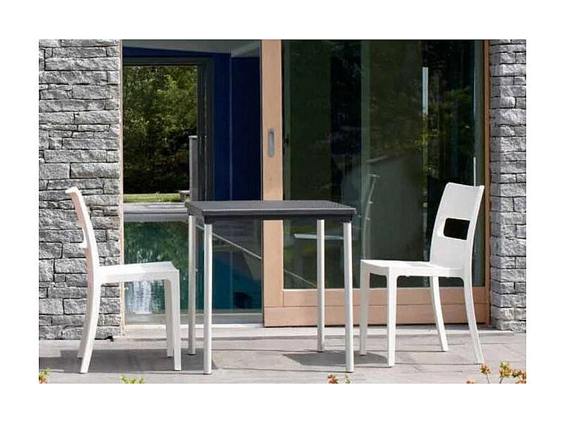 6 chaise SAI, Plastique, Blanc