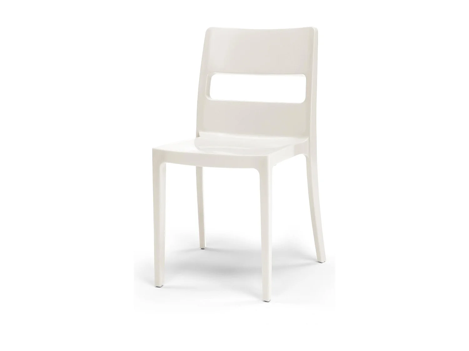 6 chaise SAI, Plastique, Blanc