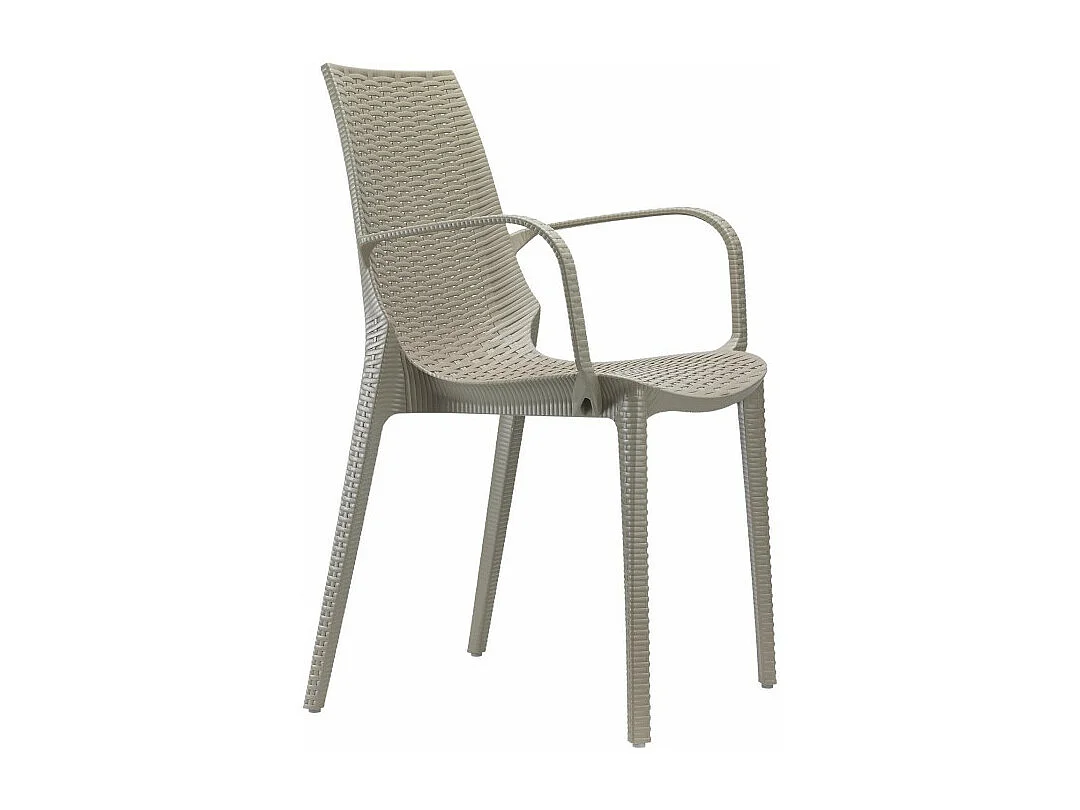 Chaise tissée design - LUCREZIA avec accoudoirs - deco