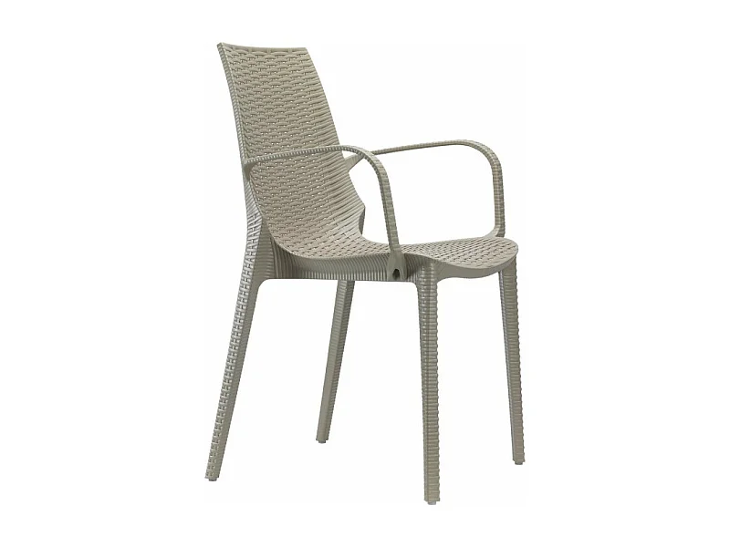 Chaise tissée design - LUCREZIA avec accoudoirs - deco