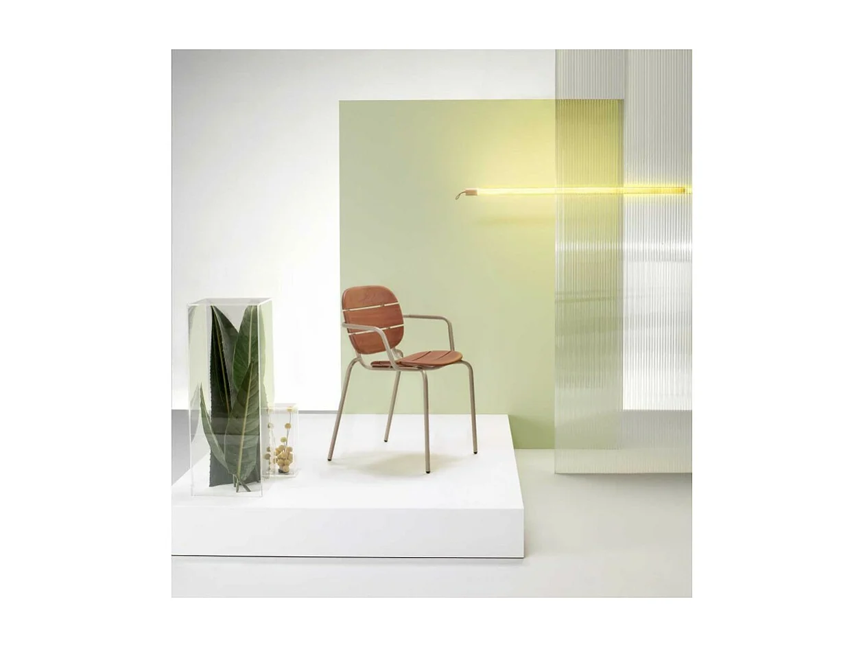 Lot deux chaises accoudoirs SISI Wood