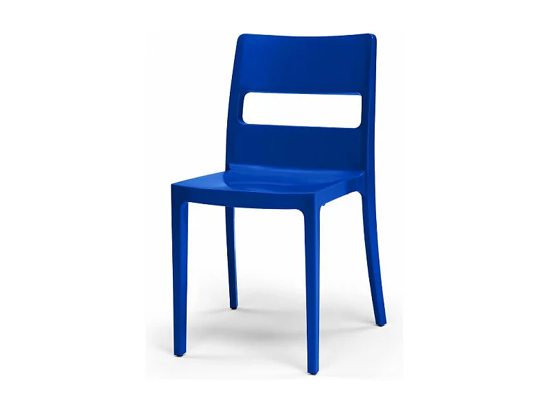 6 chaise SAI, Plastique, Bleu