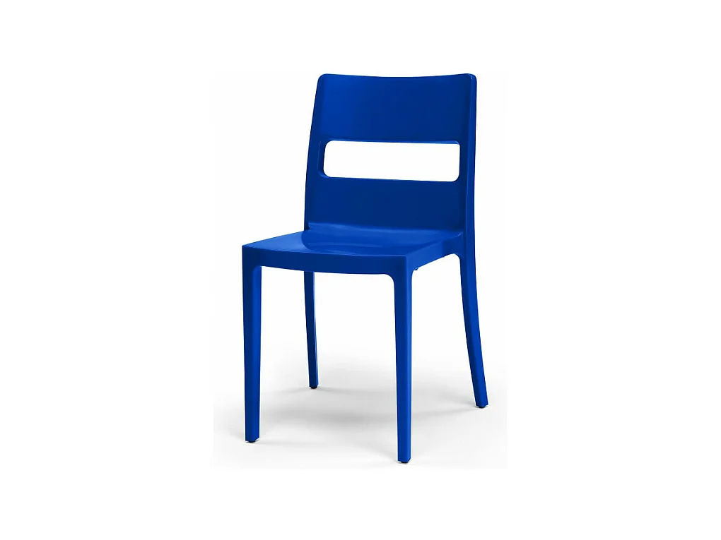 6 chaise SAI, Plastique, Bleu