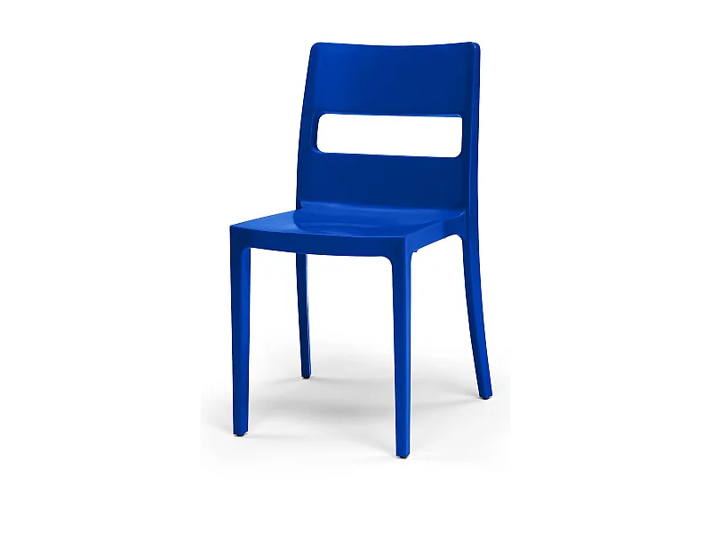 6 chaise SAI, Plastique, Bleu