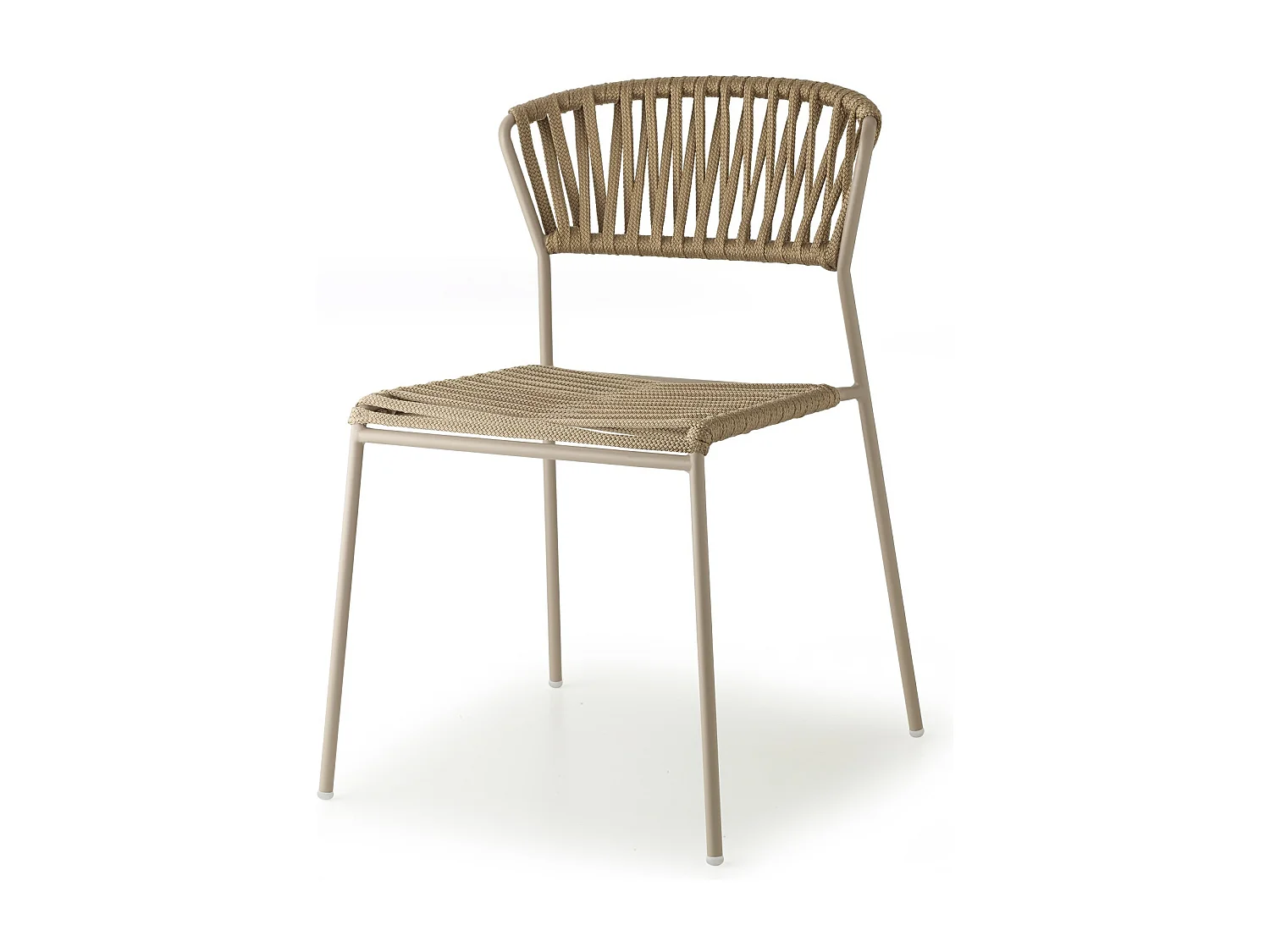 Lot de deux chaises indoor outdoor Filo cadre beige