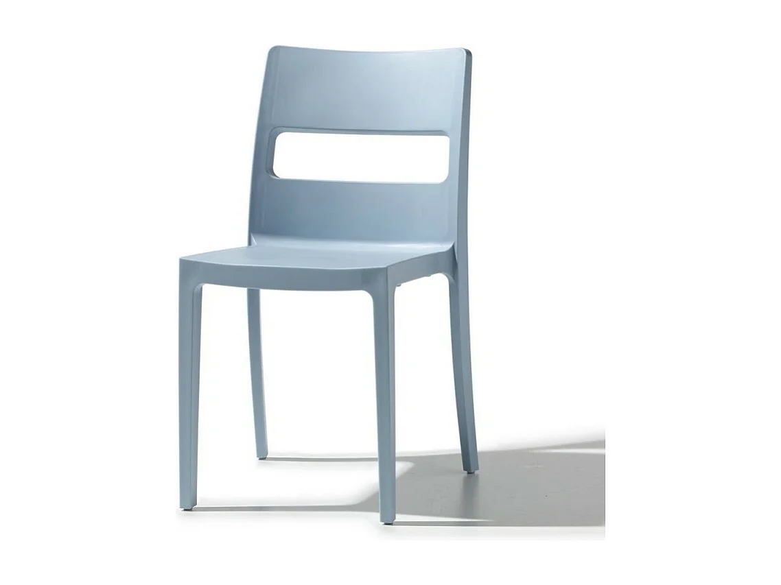 6 chaise SAI, Plastique, Bleu clair