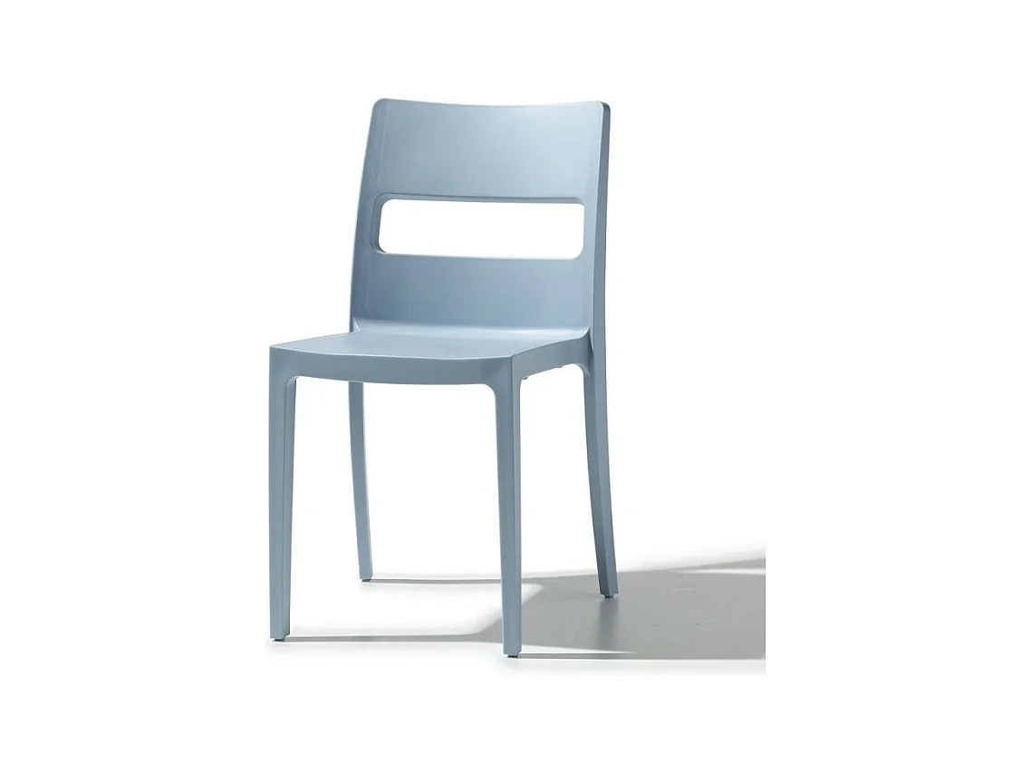6 chaise SAI, Plastique, Bleu clair
