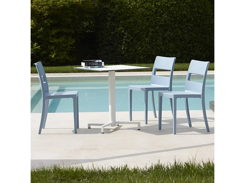 6 chaise SAI, Plastique, Bleu