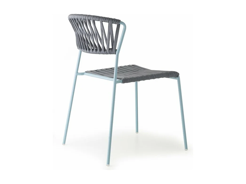 Lot de deux chaises indoor outdoor Filo cadre bleu