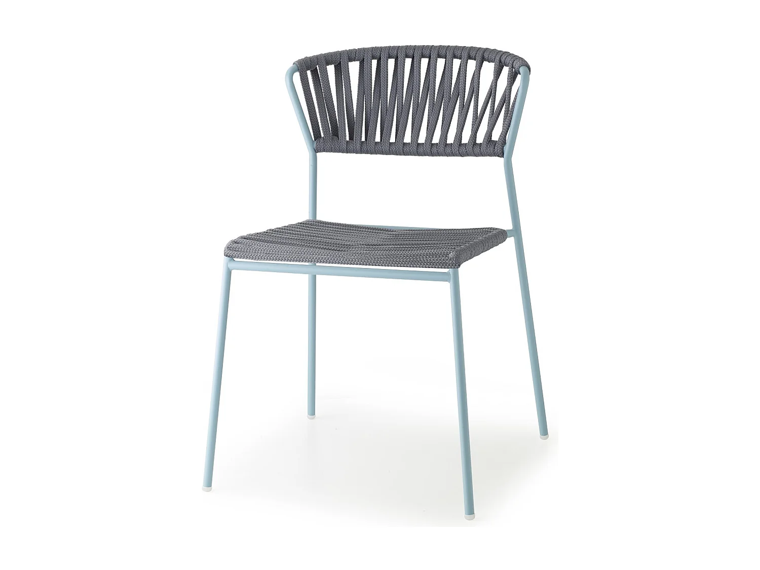 Lot de deux chaises indoor outdoor Filo cadre bleu