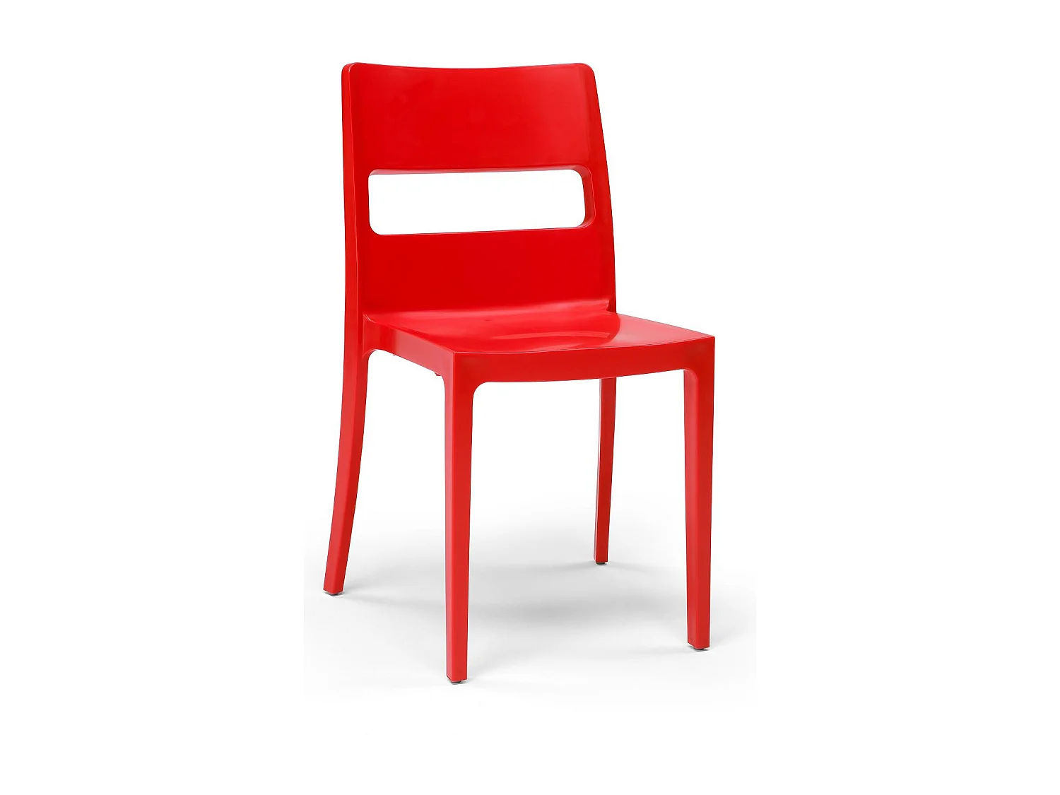 6 chaise SAI, Plastique, Rouge