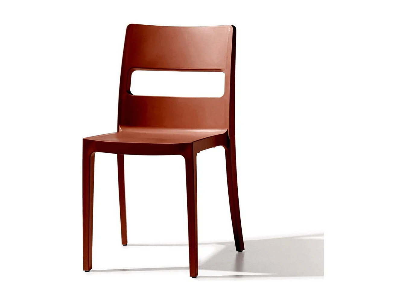 6 chaise SAI, Plastique, Marron