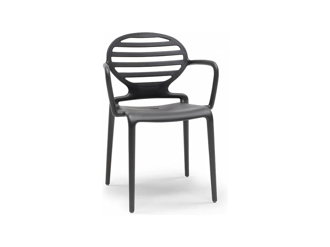 4 Chaises design avec accoudoirs COKKA - Lot de 4 - extérieur et interieur