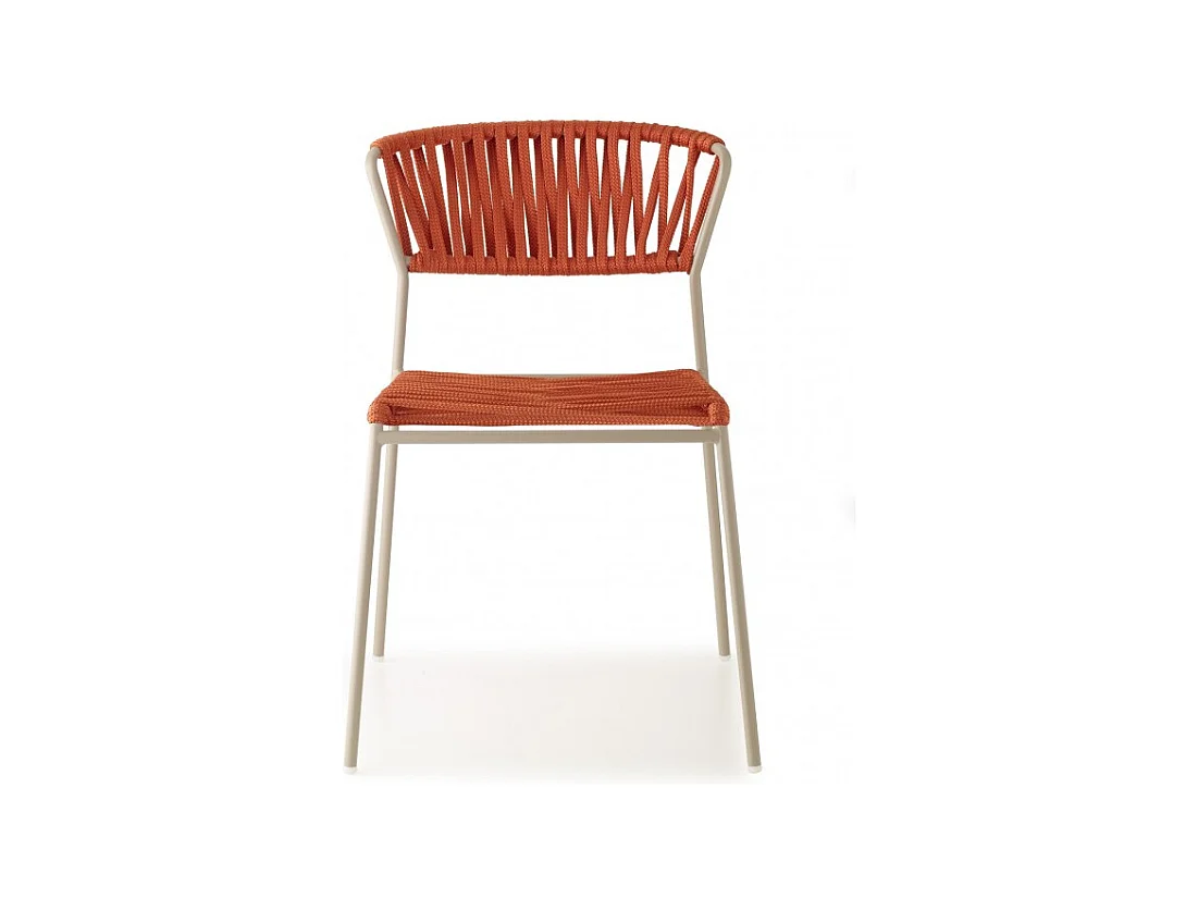Lot de deux chaises indoor outdoor Filo cadre beige